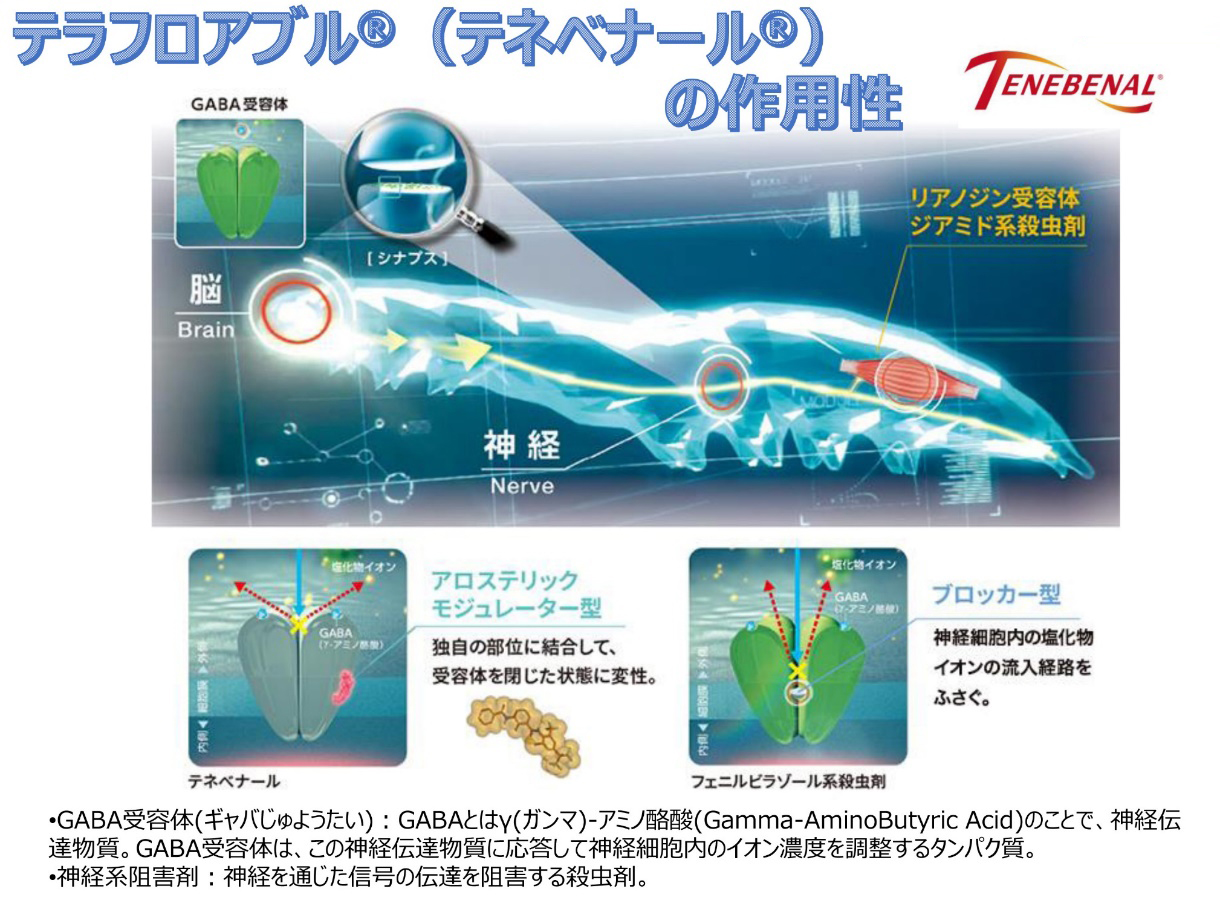 有効成分テネベナール（ブロフラニリド）の作用機作